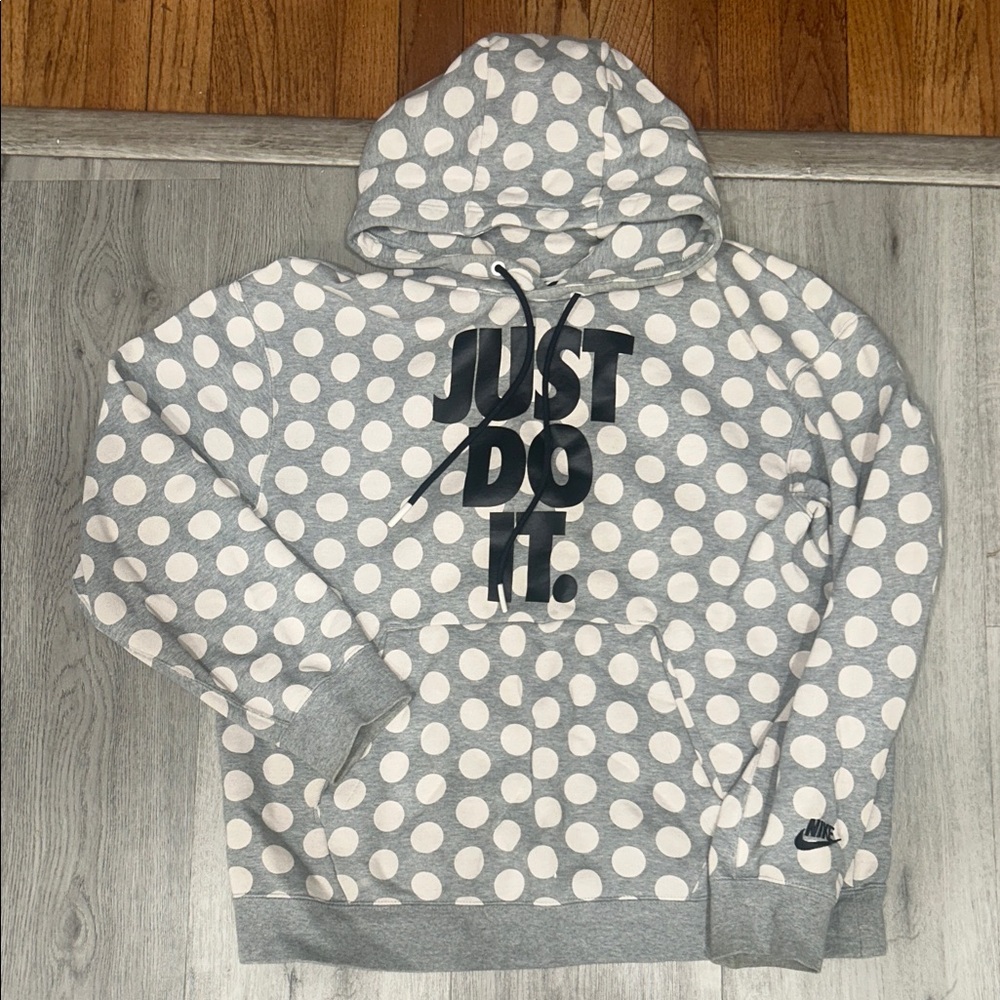 Nike Unisex Sportwear JDI Pullover Just Do It Polka Dot Hoodie Size Medium